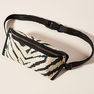 Anthropologie Tiger Woven Belt Bag